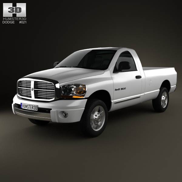 Dodge Ram 1500 Regular Cab Laramie 140-inch Box 2008 3D model