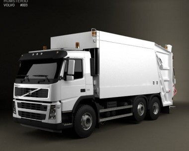 Volvo Truck 6×2 Garbage 2010 3D Model