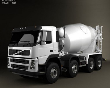 Volvo Truck 8×4 Mixer 2010 3D Model