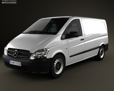 Mercedes-Benz Vito W639 PanelVan Long 2011 3D Model
