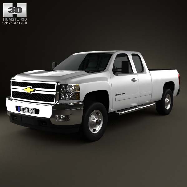 Chevrolet Silverado HD Extended Cab Standard Bed 2011 3D model