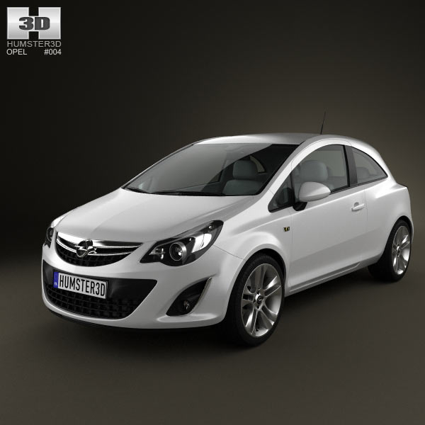 Opel Corsa 3-door 2011 3D model