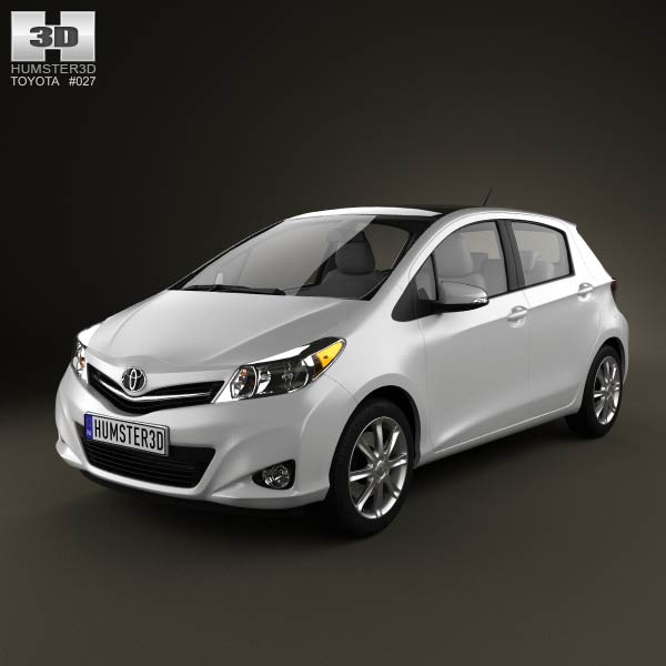 Toyota Yaris (Vitz) 5door 2012 3D model