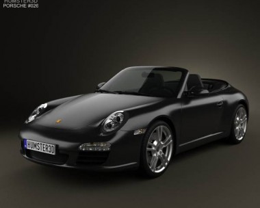 Porsche 911 Carrera Black Edition Cabriolet 2011 3D Model