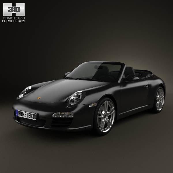 Porsche 911 Carrera Black Edition Cabriolet 2011 3D model