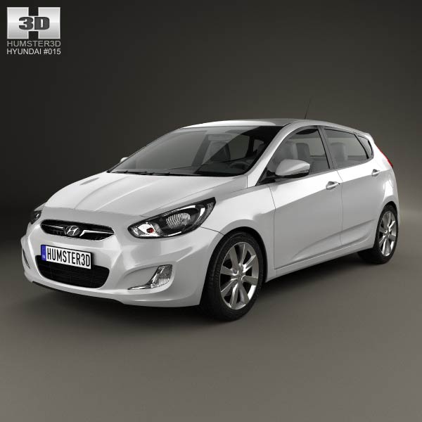 Hyundai Accent (i25) Hatchback 2012 3D model