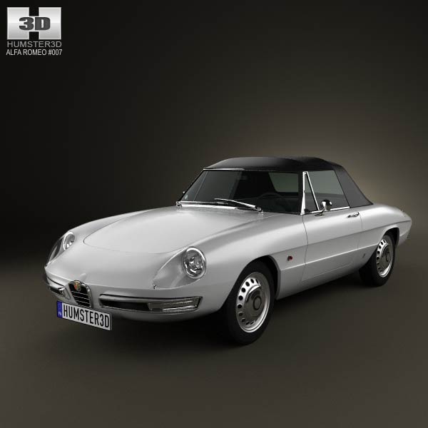 Alfa Romeo 1600 Spider Duetto 1966 3D model