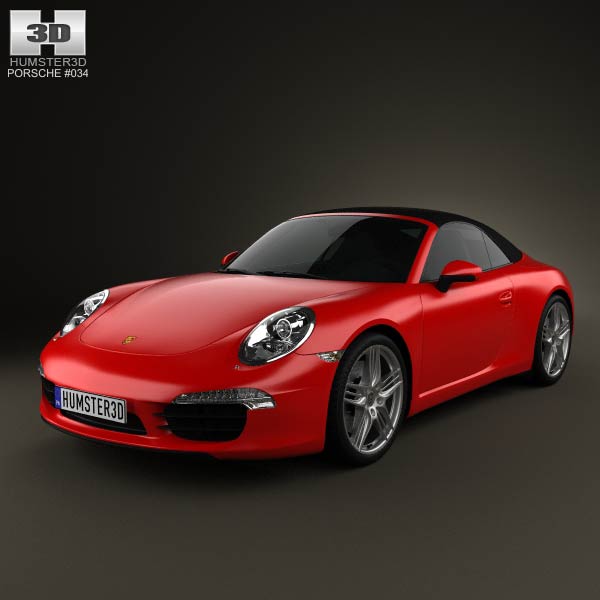 Porsche 911 Carrera Cabriolet 2012 3D model