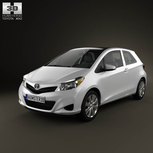 Toyota Yaris 3-door 2012 3D model