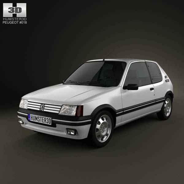Peugeot 205 3-door GTI 1983-1998 3D model