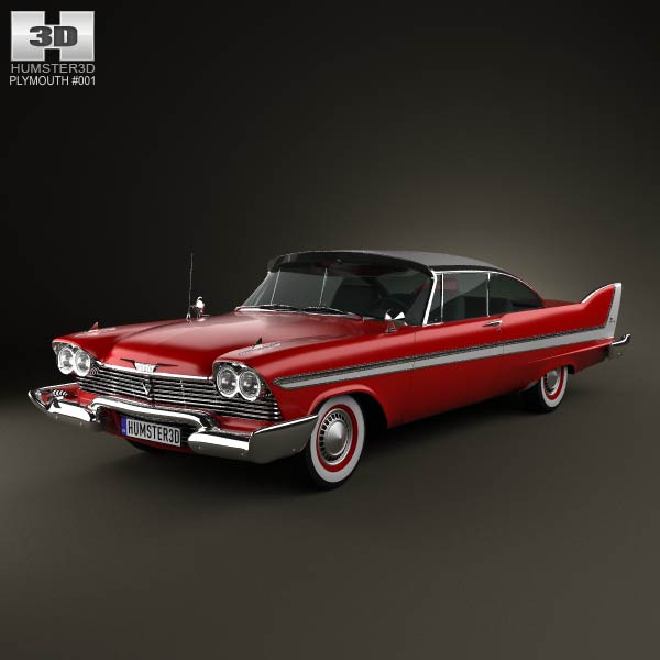 Plymouth Fury coupe Christine 1958 3D model