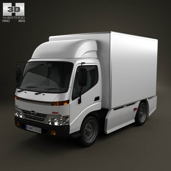 Hino 300 Standard Cab Box 2010 3D model