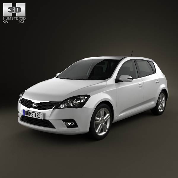 Kia Ceed hatchback 5-door with HQ Interior 2011 3D model
