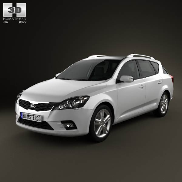 Kia Ceed SW with HQ Interior 2011 3D model