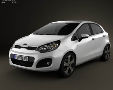 Kia Rio hatchback 5-door with HQ Interior 2011 3D Model