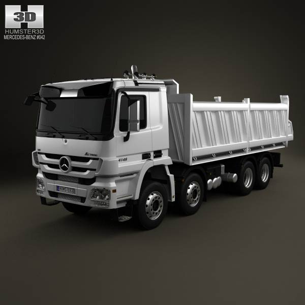 Mercedes-Benz Actros Tipper 4-axle 2011 3D model