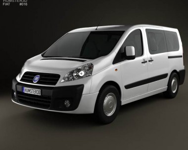 Fiat Scudo Panorama ShortWheelbase 4-door 2011 3D Model