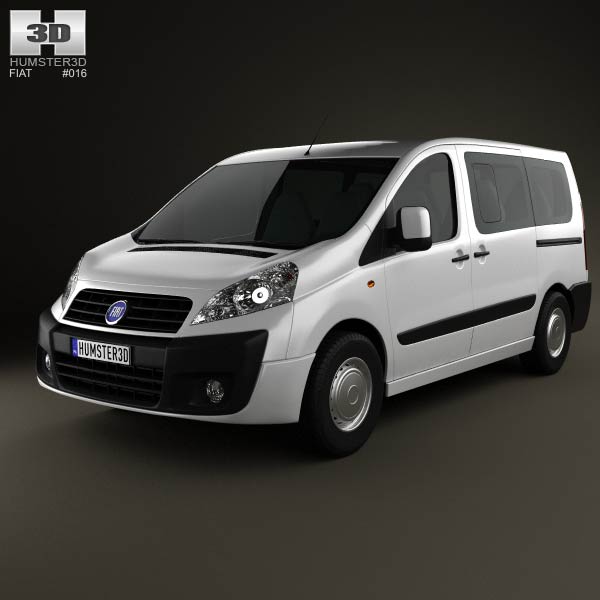 Fiat Scudo Panorama ShortWheelbase 4-door 2011 3D model