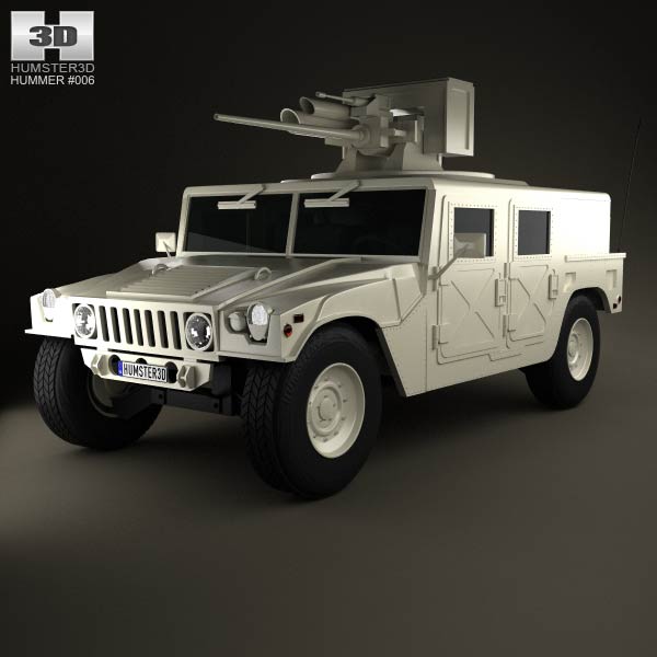 Hummer M242 Bushmaster 2011 3D model