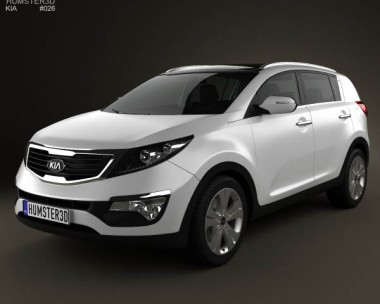 Kia Sportage with HQ Interior 2011 3D Model
