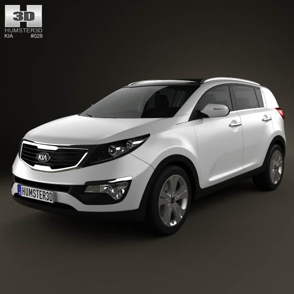 Kia Sportage with HQ Interior 2011 3D model