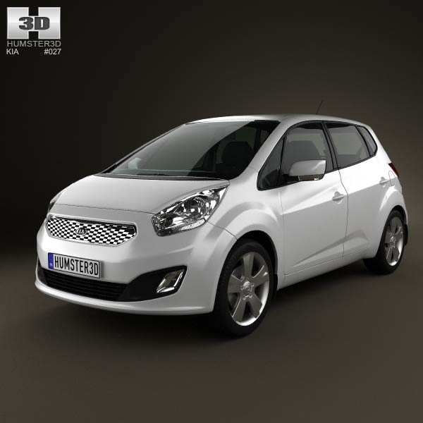 Kia Venga with HQ Interior 2011 3D model