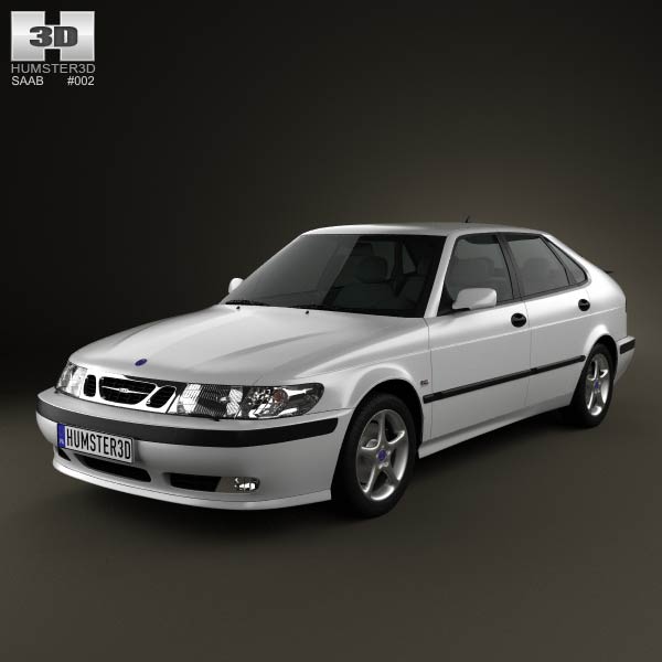 Saab 9-3 Hatchback 5-door 2001 3D model