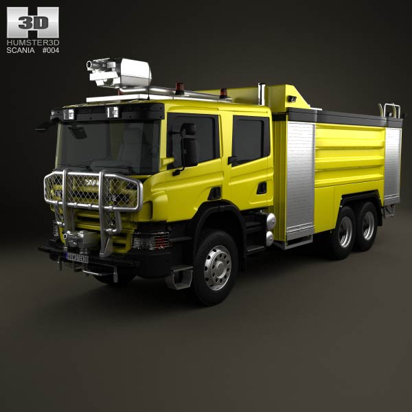 Scania P Fire Truck Airport 2011 3D model
