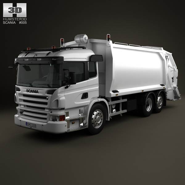 Scania P Garbage 2011 3D model