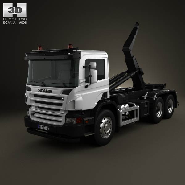 Scania P Hook Loader 2011 3D model