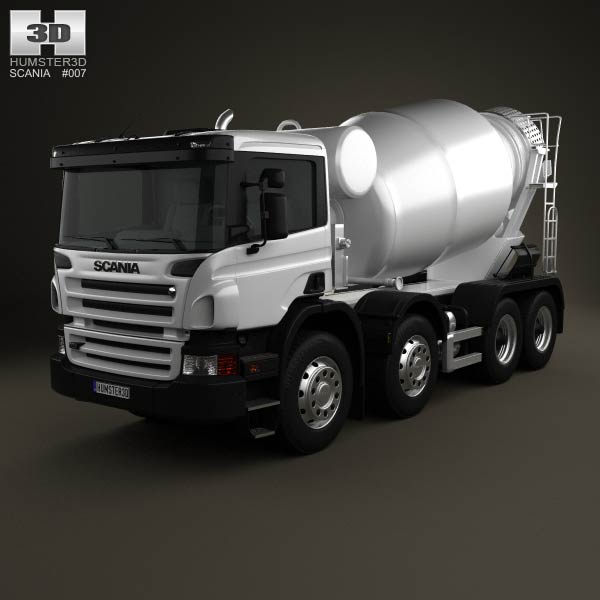 Scania P Mixer 2011 3D model