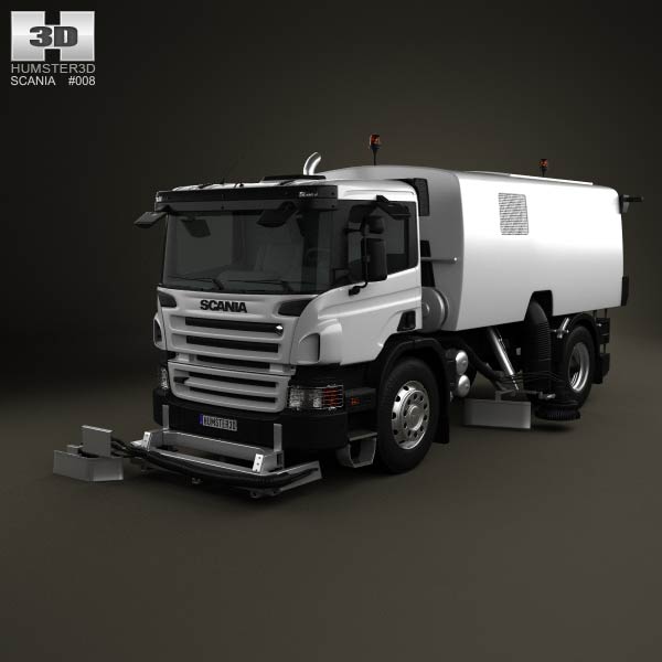 Scania P Road Cleaner 2011 3D model