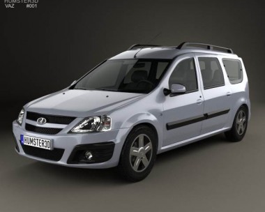 Lada Largus 2012 3D Model