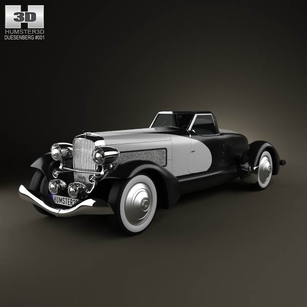 Duesenberg SJ Boattail Speedster 1933 3D model