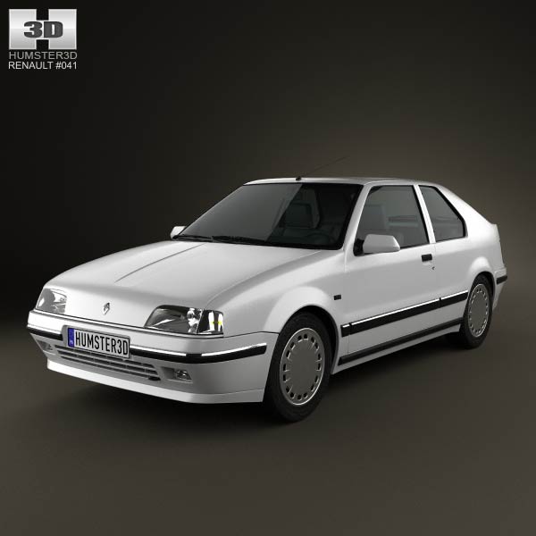 Renault 19 3-door hatchback 1988 3D model
