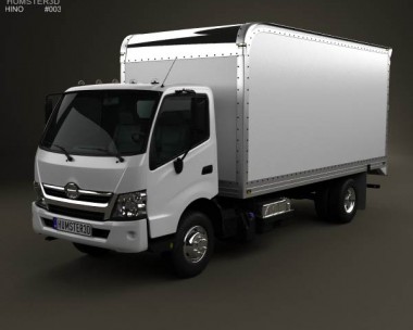 Hino 195 Hybrid Box Truck 2012 3D Model