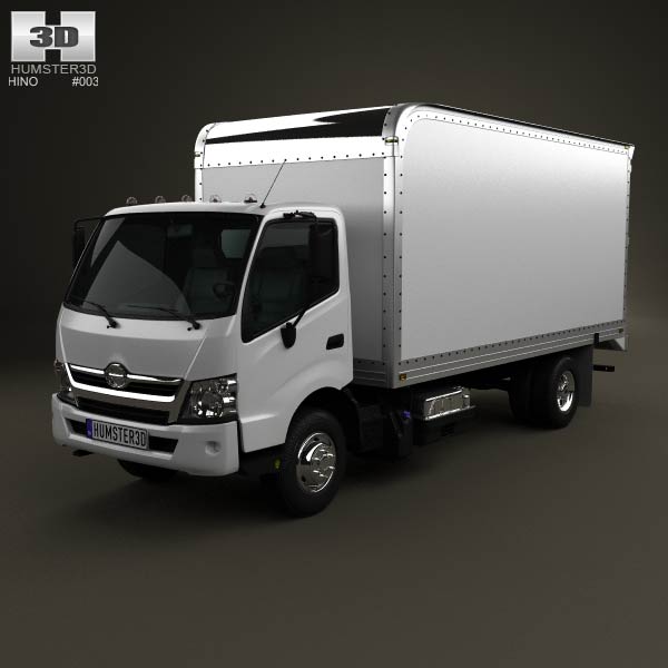 Hino 195 Hybrid Box Truck 2012 3D model