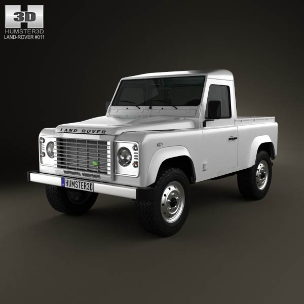 Land Rover Defender 90 pickup 2011 3D model
