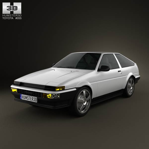 Toyota Sprinter Trueno AE86 3-door 1985 3D model