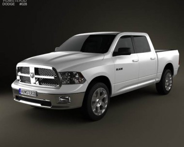 Dodge Ram 1500 Crew Cab Big Horn 5-foot 7-inch Box 2012 3D Model