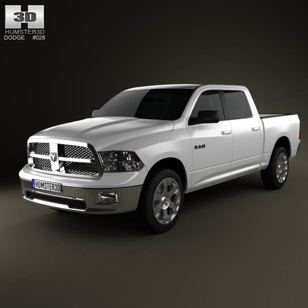 Dodge Ram 1500 Crew Cab Big Horn 5-foot 7-inch Box 2012 3D model