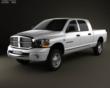 Dodge Ram 1500 Mega Cab Laramie 160-inch Box 2008 3D Model