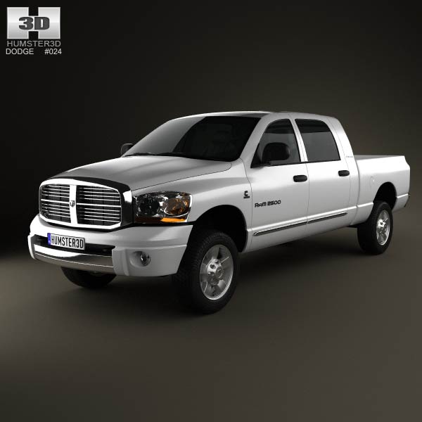Dodge Ram 1500 Mega Cab Laramie 160-inch Box 2008 3D model