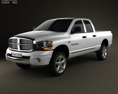 Dodge Ram 1500 Quad Cab Laramie 140-inch Box 2008 3D Model