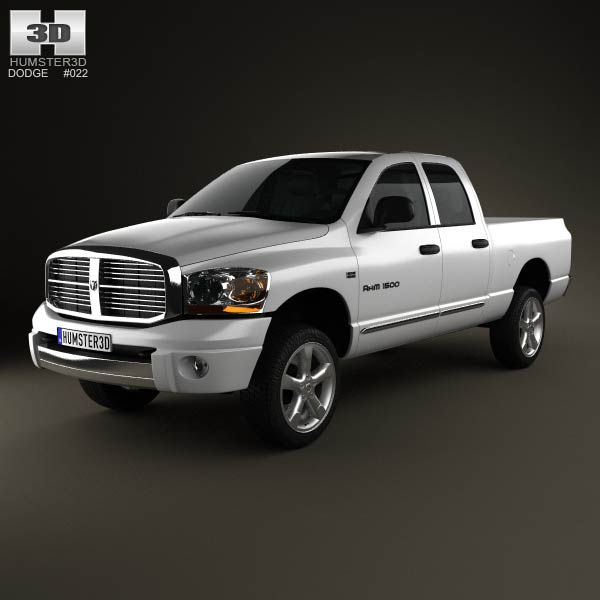 Dodge Ram 1500 Quad Cab Laramie 140-inch Box 2008 3D model