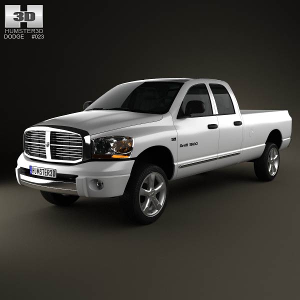 Dodge Ram 1500 Quad Cab Laramie 160-inch Box 2008 3D model