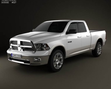 Dodge Ram 1500 Quad Cab Laramie 6-foot 4-inch Box 2012 3D Model