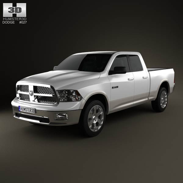 Dodge Ram 1500 Quad Cab Laramie 6-foot 4-inch Box 2012 3D model