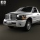 Dodge Ram 1500 Regular Cab Laramie 140-inch Box 2008 3d model
