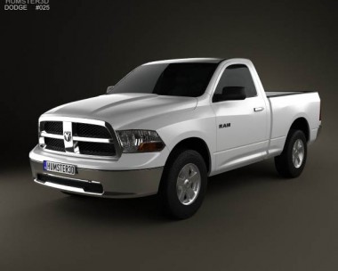 Dodge Ram 1500 Regular Cab SLT 6-foot 4-inch Box 2012 3D Model